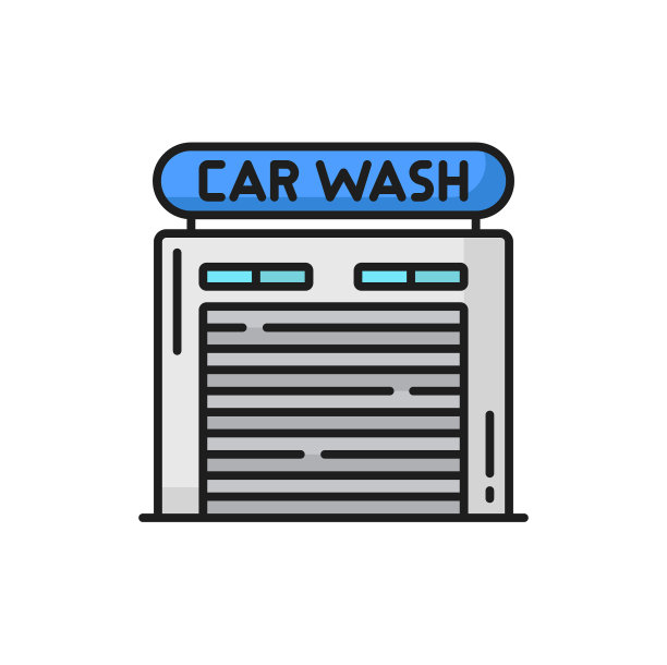 洗车自动洗车服务站图标图片下载
