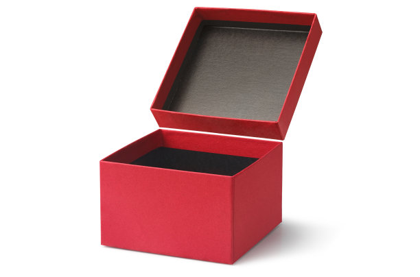 红色空包装盒，白色盒盖图片下载