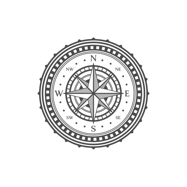 中世纪指南针地理符号图片下载