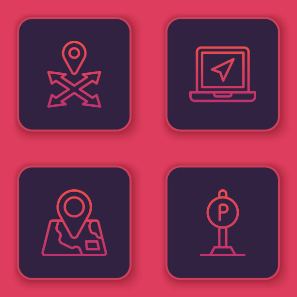 用位置标记设置线位置折叠地图图片下载