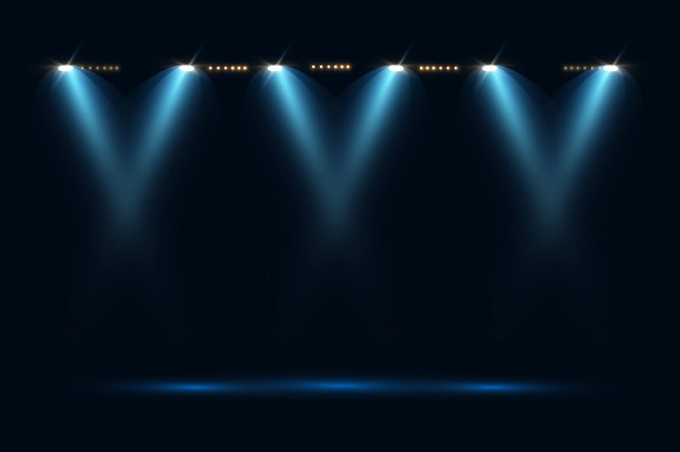 聚光灯照在舞台上，聚光灯照亮舞台。图片下载