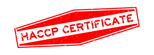 垃圾红色HACCP(危害分析和关键控制点)认证字六边形橡胶印章在白色背景图片下载