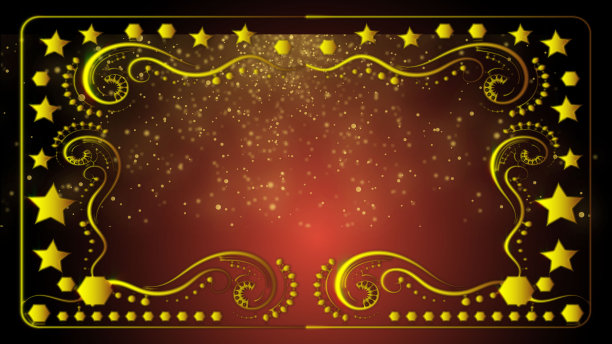 金色闪光与闪亮的金色框架，金色装饰框架背景图片下载