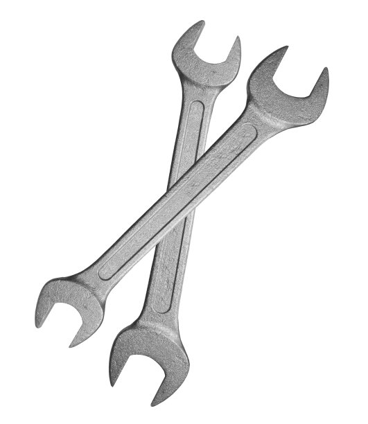 两个不同的扳手分开了图片下载