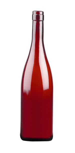 空瓶的香槟孤立图片下载