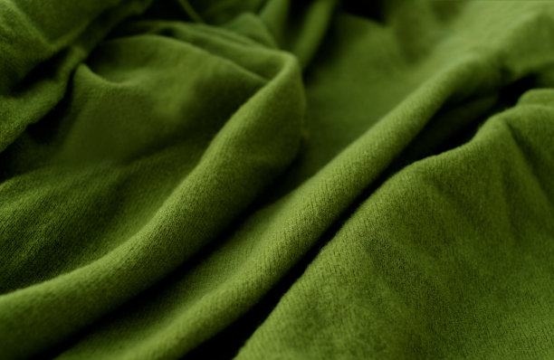 绿色羊毛自然质感，针织纺织品抽象背景，特写图片下载