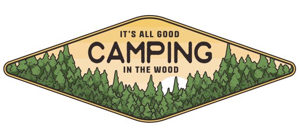 野营自然打印。野外探险户外运动图片下载