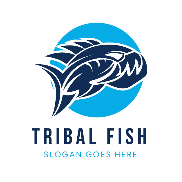 食人鱼图标设计模板图片下载