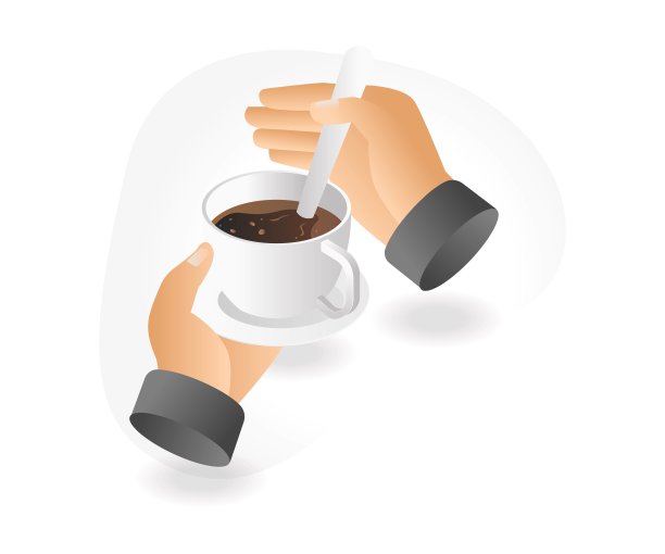 用勺子搅拌咖啡图片下载