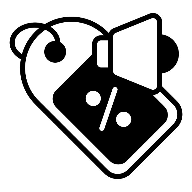 大销售矢量黑色图标，购物和打折销售图标。图片下载