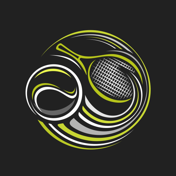 网球运动矢量标志图片下载