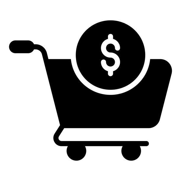 购物车矢量字形图标，购物和折扣促销图标图片下载