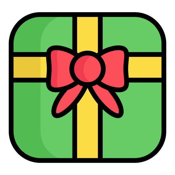 礼品，礼品颜色轮廓图标，购物和打折销售图标。图片下载