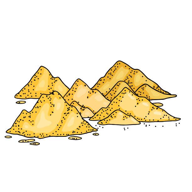 堆沙子。材料沙箱。海岸和海滩的装饰。图片下载