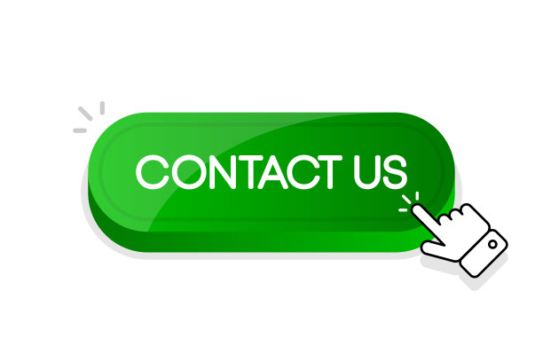 “联系我们3d”按钮。鼠标触摸按钮。矢量插图。图片下载