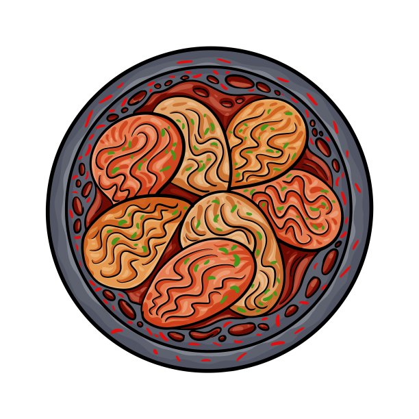 泡菜是一种沙拉，主要由发酵的卷心菜和蔬菜和辣椒调味。韩国菜。图片下载