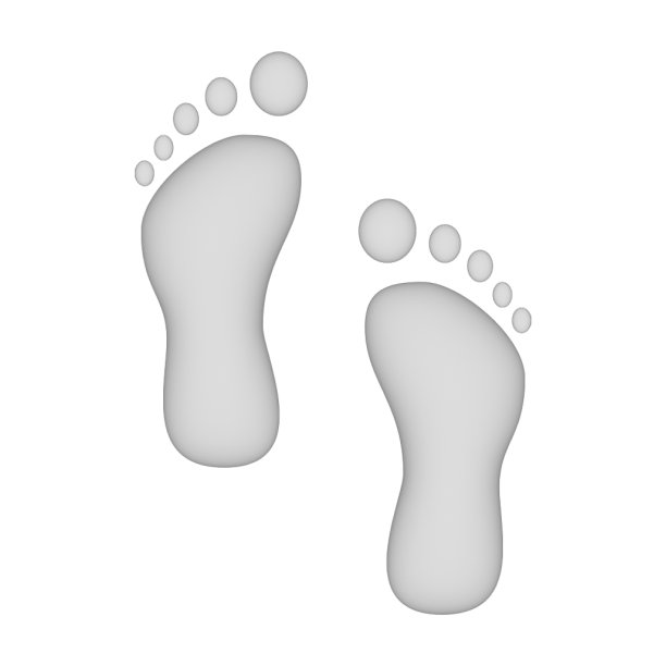 足迹图标3d按钮符号图片下载