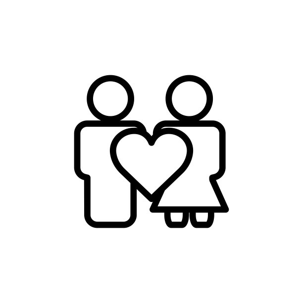 人们用心来排列图标。简单的设计可编辑。设计模板向量图片下载