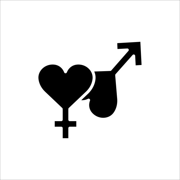 心性别图标。简单的设计可编辑。设计模板向量图片下载