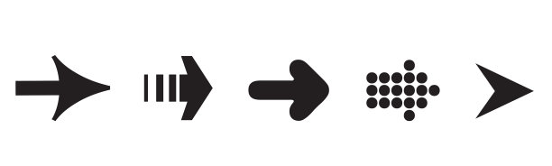 箭头图标设置孤立的白色背景股票插图。图片下载