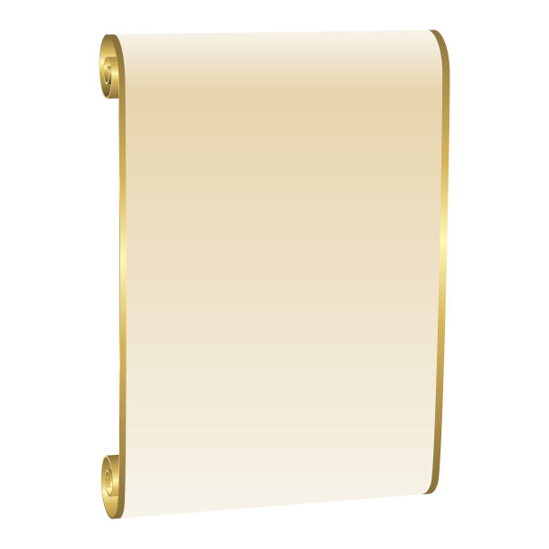 开放式羊皮纸与金色边框-字母设计图片下载