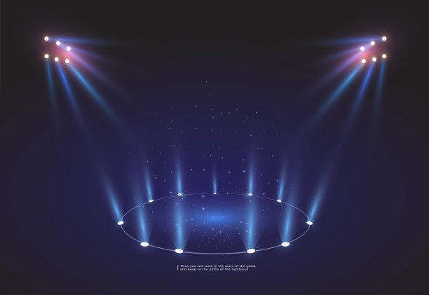 明亮的体育场灯光。有灯的体育场馆，eps 10。图片下载