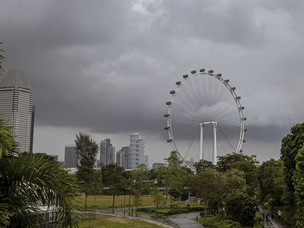 2022年7月24日，新加坡_远处的摩天轮图片下载