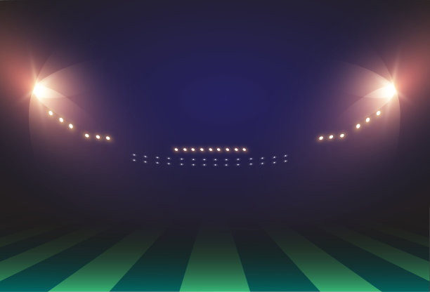 足球领域。体育场馆与灯光背景，eps 10图片下载
