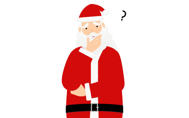 圣诞老人爷爷抱着双臂思考着图片下载