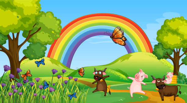 公园里有快乐的动物图片下载