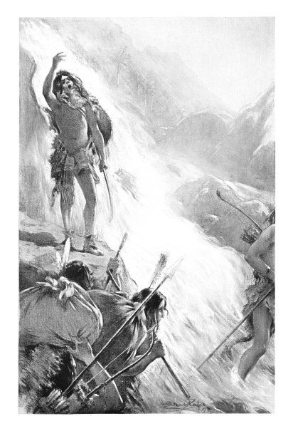 古墨西哥阿兹特克人过河图片下载