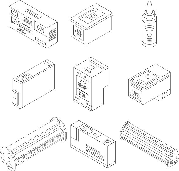 墨盒图标轮廓图片下载