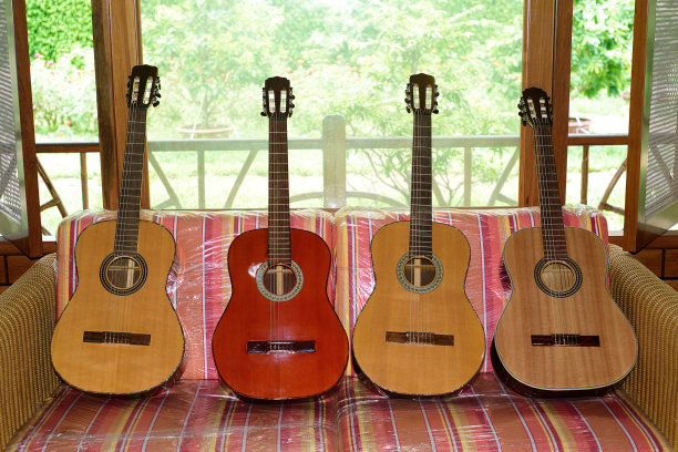 许多木吉他在车间完成图片下载