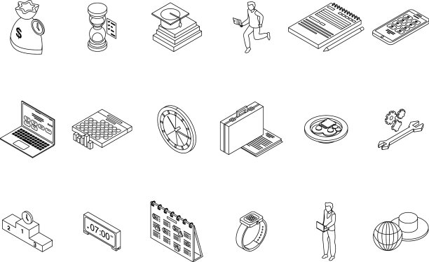 时间管理图标设置大纲图片下载