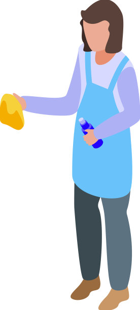 家庭主妇图标等距工作女佣图片下载