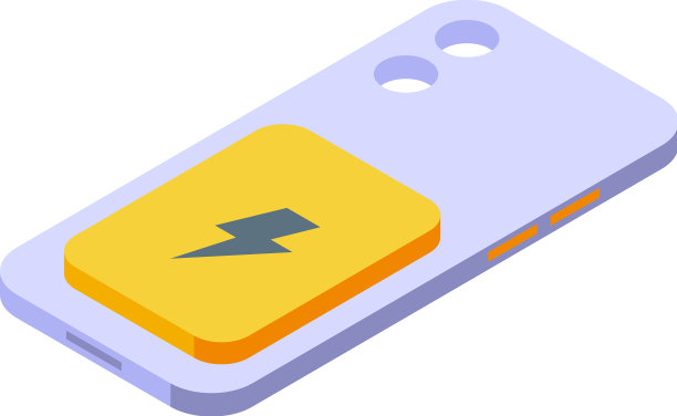 智能手机电源盒图标等距图片下载