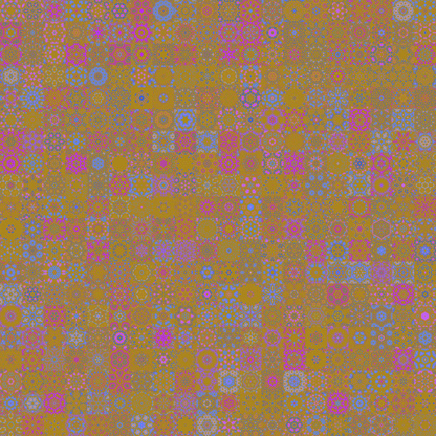 复古风格的彩色抽象几何形状和花朵，无缝的图案背景。图片下载