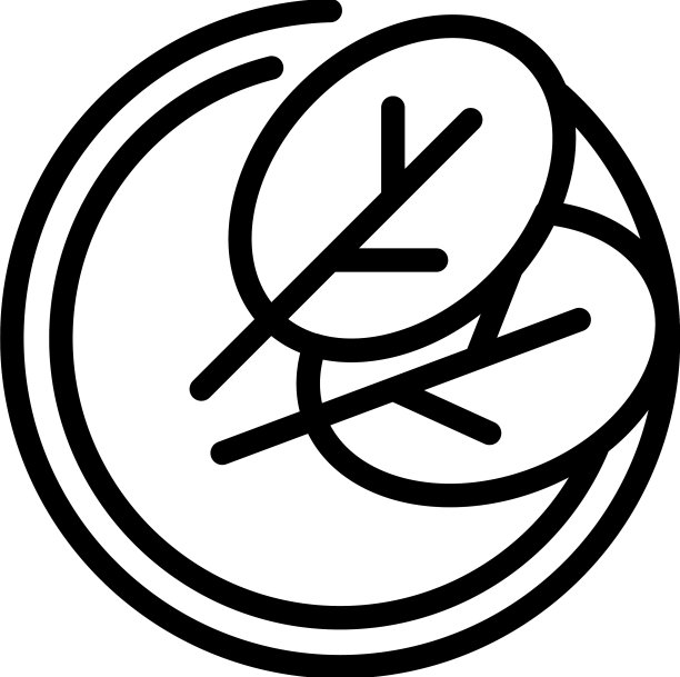 叶式饮食图标勾勒有机食品图片下载