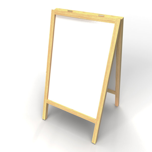 白板上画架标志的3DCG插图图片下载