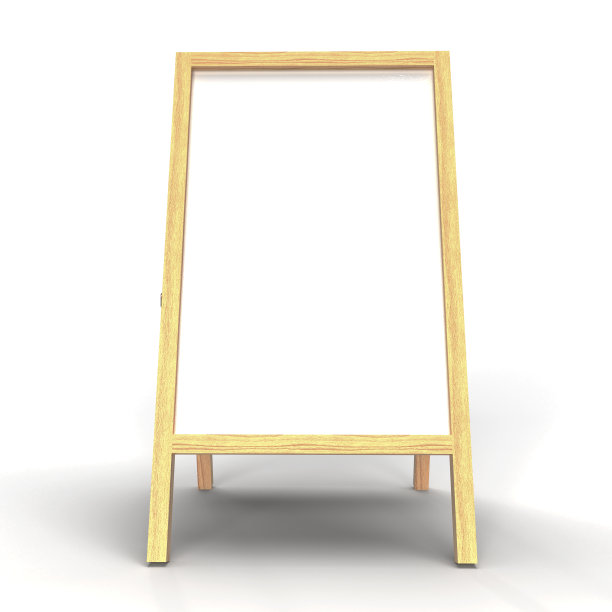 白板上画架标志的3DCG插图图片下载