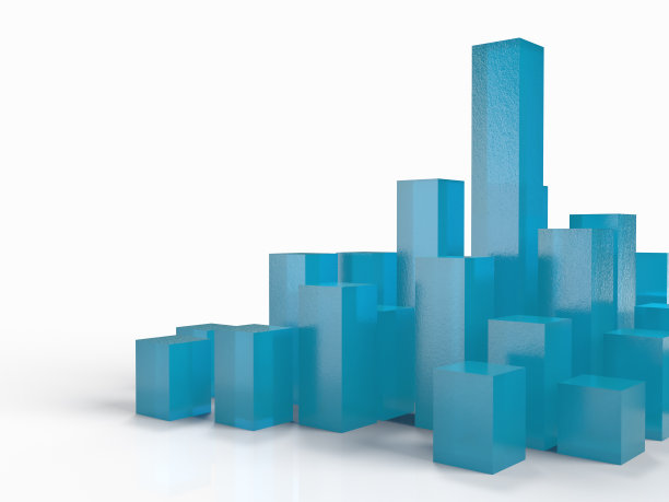 摩天大楼林立的城市的3D插图图片下载