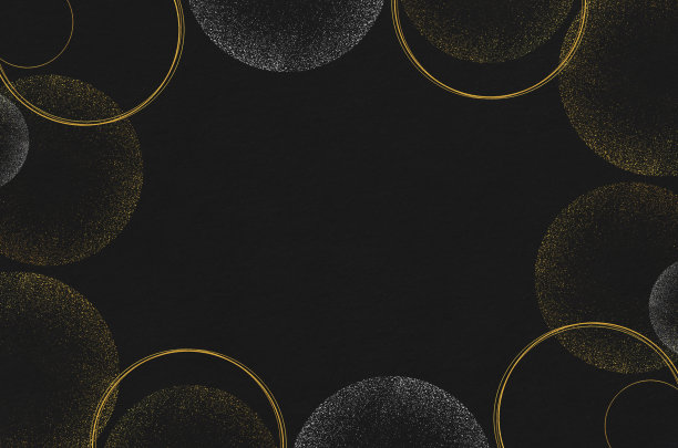 黑色日本“washi”纸质地与经典的金色图案图片下载