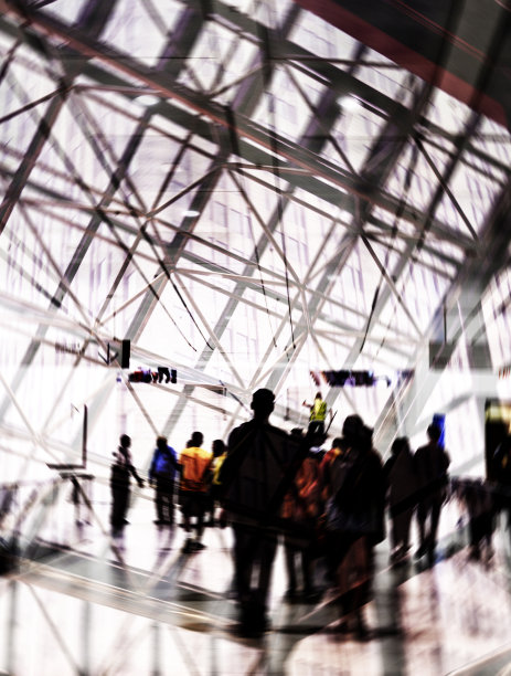 模糊运动通勤高峰时间。图片下载