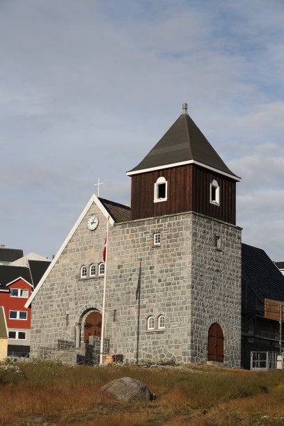 位于丹麦格陵兰岛的乌曼纳克教堂图片下载