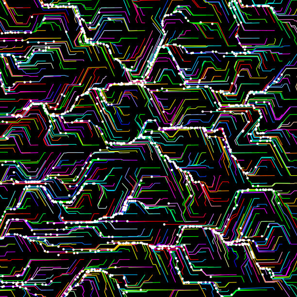 流动的色彩斑斓的粒子图片下载