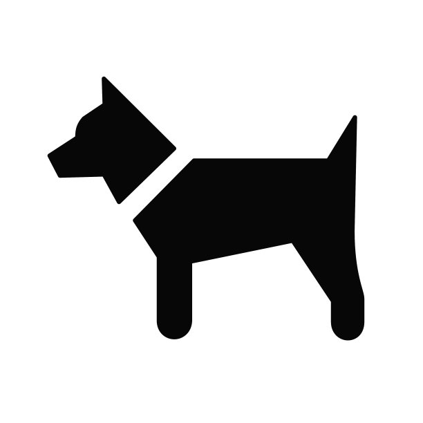 一个黑色的狗图标矢量符号图片下载