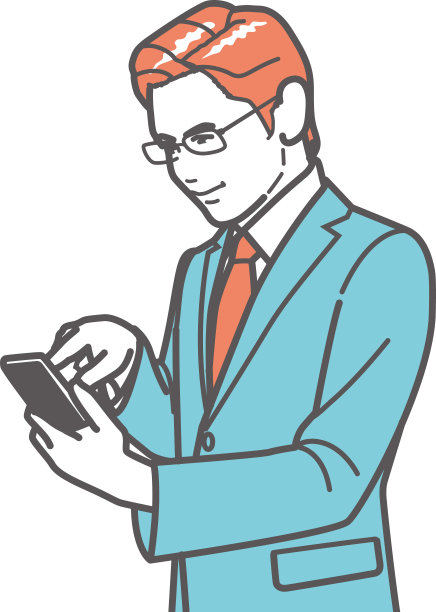 一个男人在看了手机后想到了这个主意图片下载