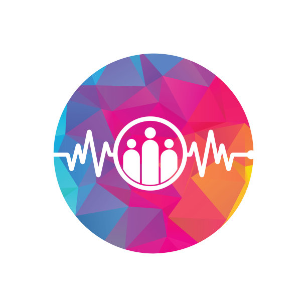 人打败的标志。社区标志模板设计图片下载