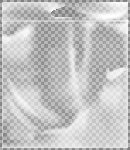 带把手的透明塑胶袋。用于储存和携带物品的聚乙烯包装图片下载