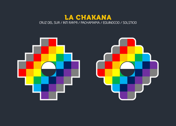 印加十字架查卡纳，因蒂雷米厄瓜多尔，秘鲁安第斯人民的祖先和文化庆祝冬至的象征符号。民族民间的形象。部落的主题。部落。《巴佳妈妈图片下载